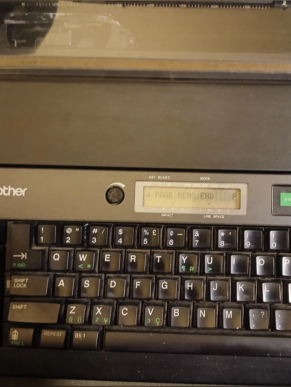 Vintage Brother Executron 70 typewriter and Excelsior Stamford Conn briefcase
